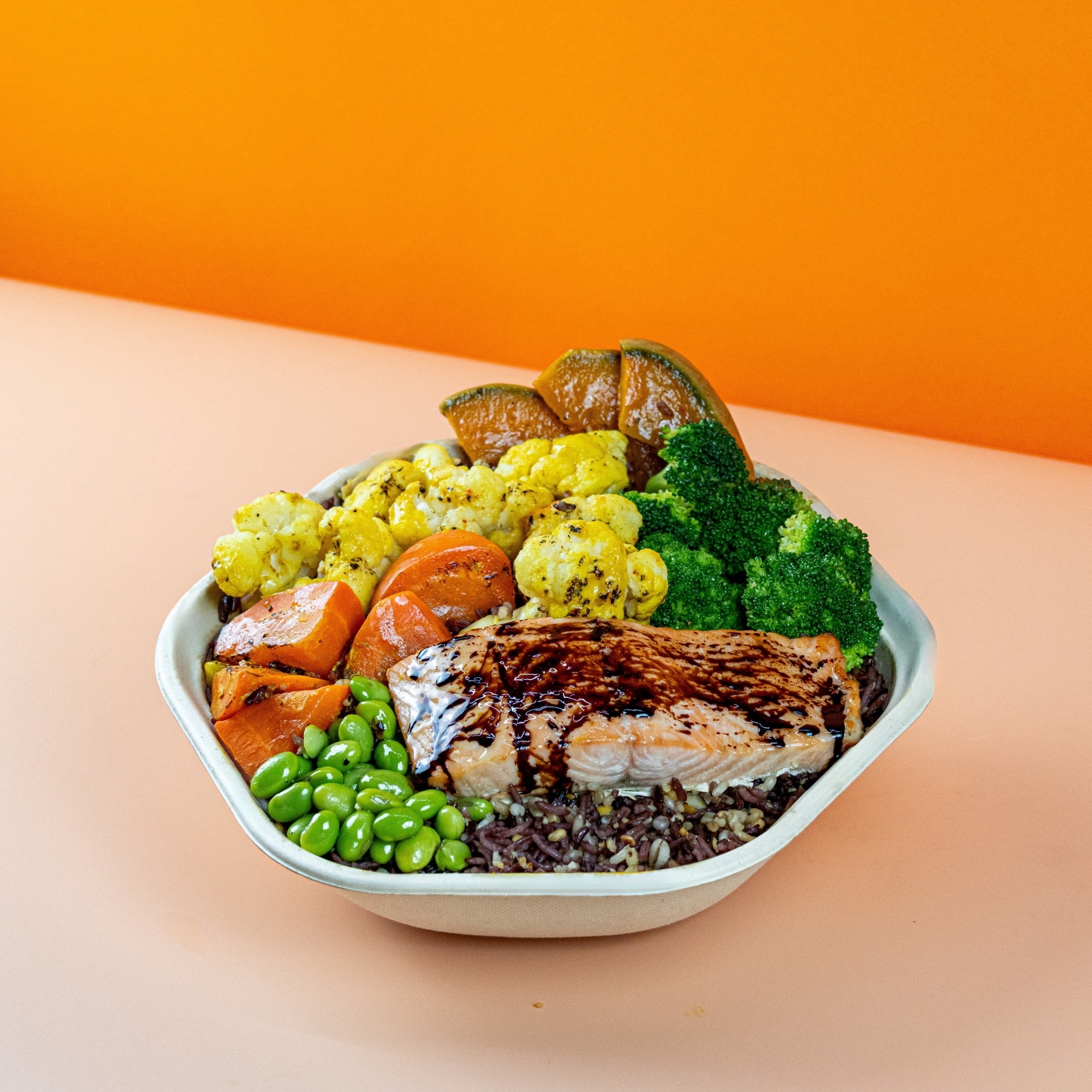 Caramelised Sriracha-Honey Salmon with Ginger Soy Drizzle